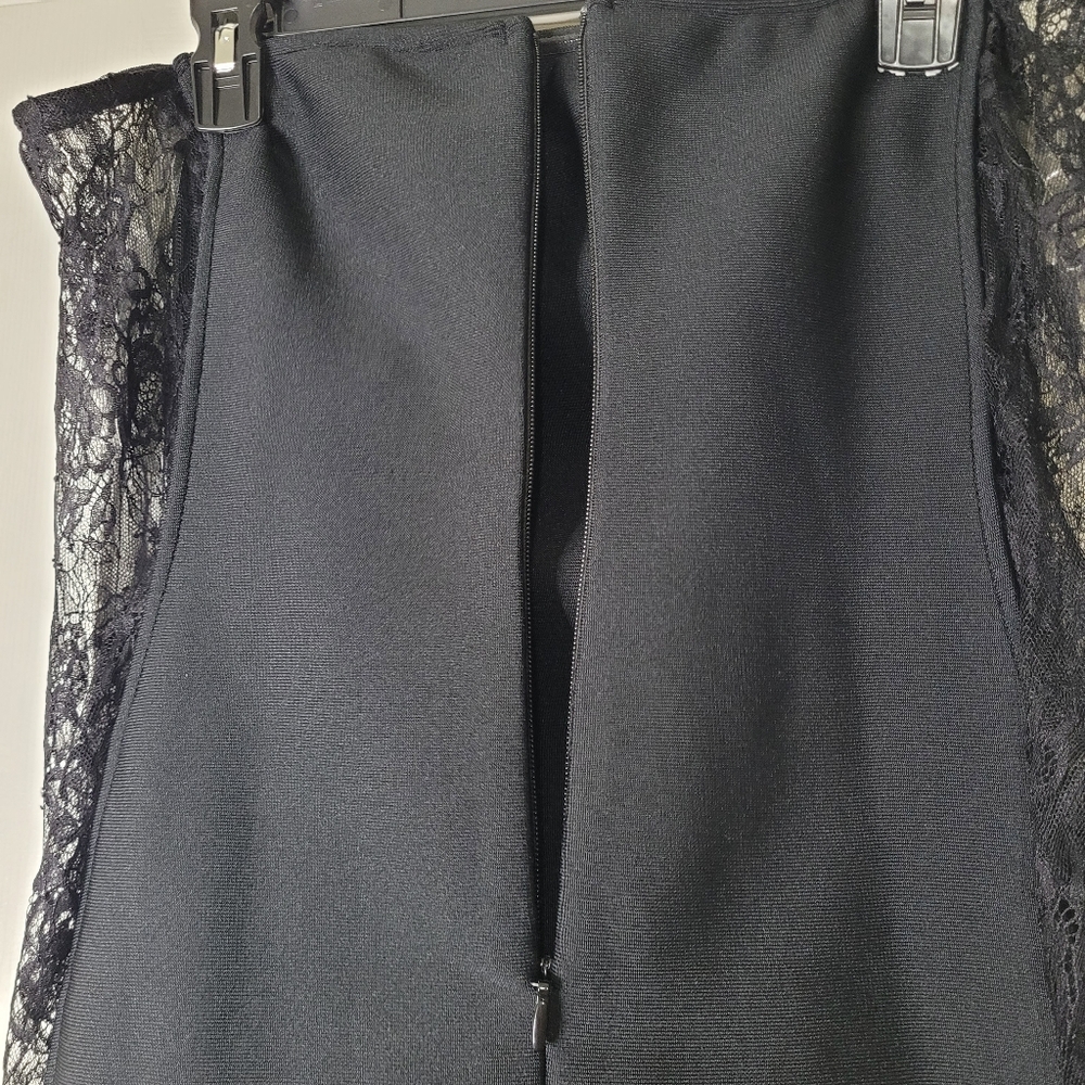 Fashion Nova Juliet Bandage Tube Strapless Stretch Lace Maxi Dress Black Size 1X - Picture 10 of 15